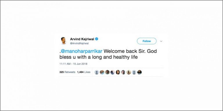 Arvind Kejriwal wishes Manohar Parrikar