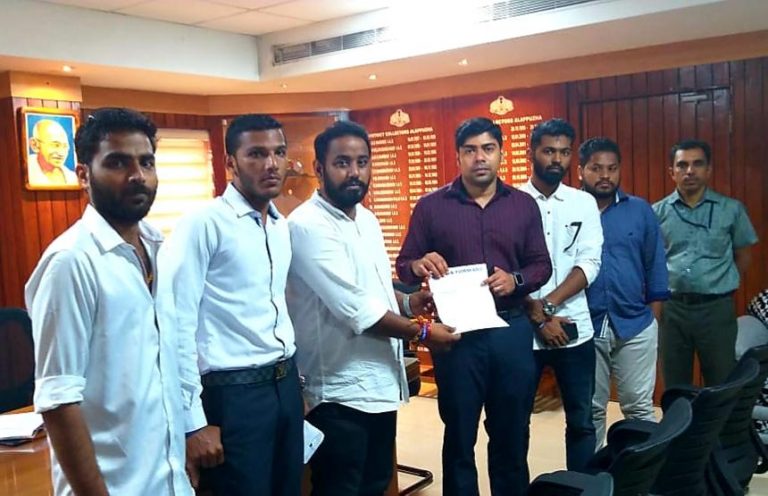 Goa Forward Party handed over flood relief material to Kerala’s Collector