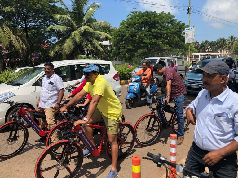 Vijai Sardesai distributed E-Cycles to MMC councilors