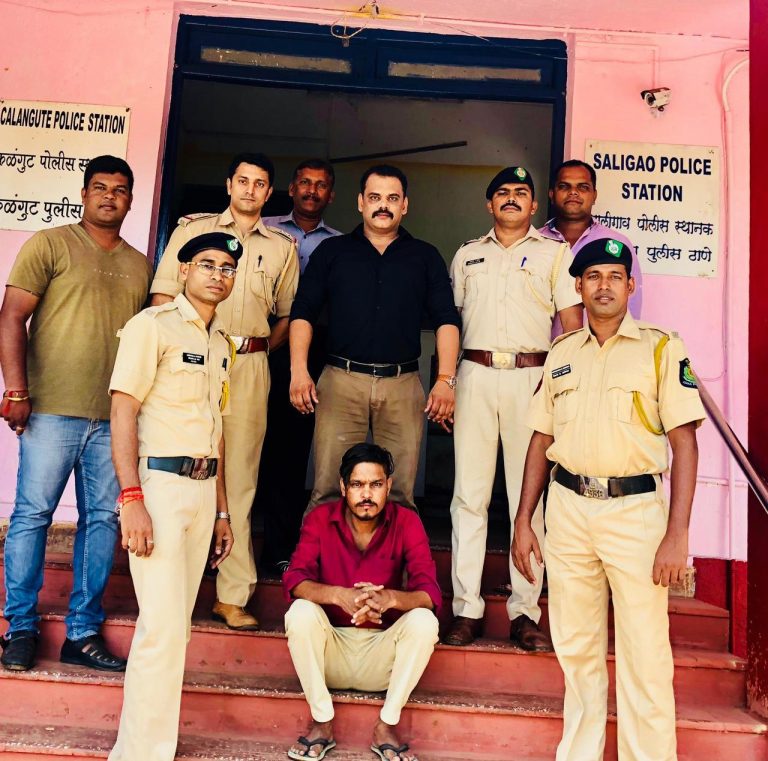 Prostitution raid at Calangute. One pimp arrested. One victim girl rescued. 