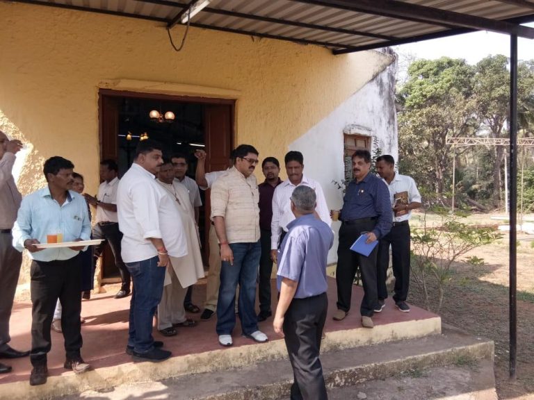 Vijai conducts review meeting at our lady of health church at Sancoale