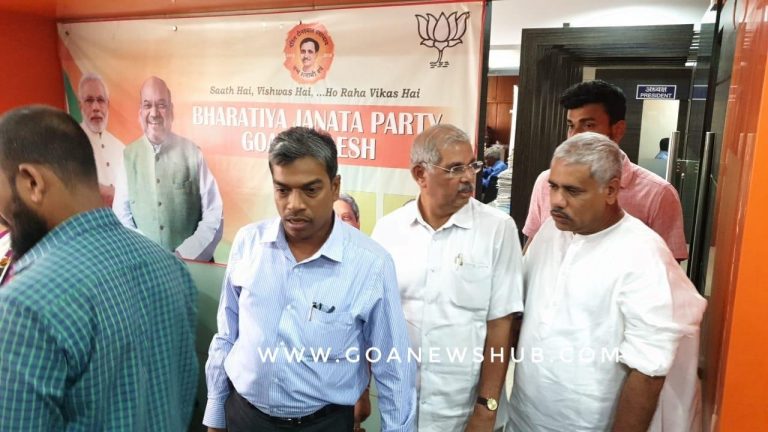BJP GS Satish Dhond gets rousing welcome at party headquarter