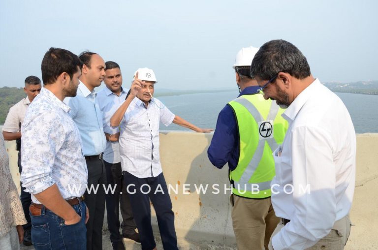 CM Parrikar moves out of house,  travels to inspect Mandovi bridge 