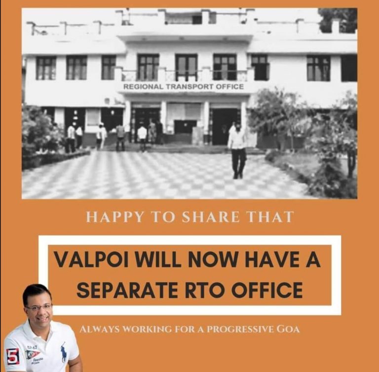 Valpoi to have separate RTO office