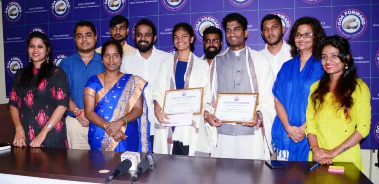 Goa Forward felicitates Goan youth representing state in National Youth Parliament