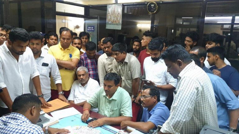 BJP leaders, workers gather at Panaji Police station