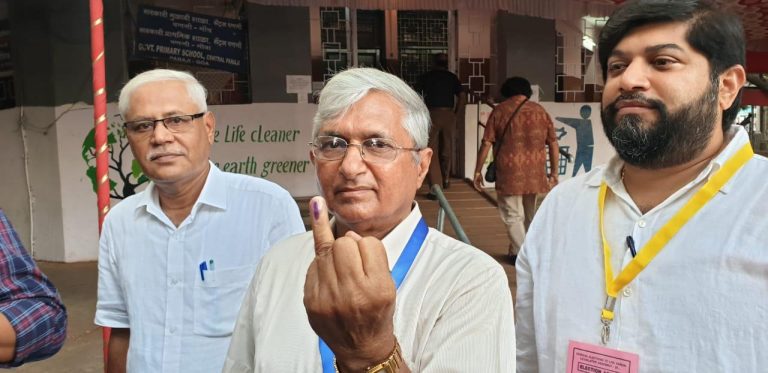 GSM candidate Subhash Velingkar voted at Mason de Amori