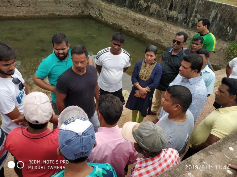 Jayesh Salgaonkar directs WRD officials to desilt pond