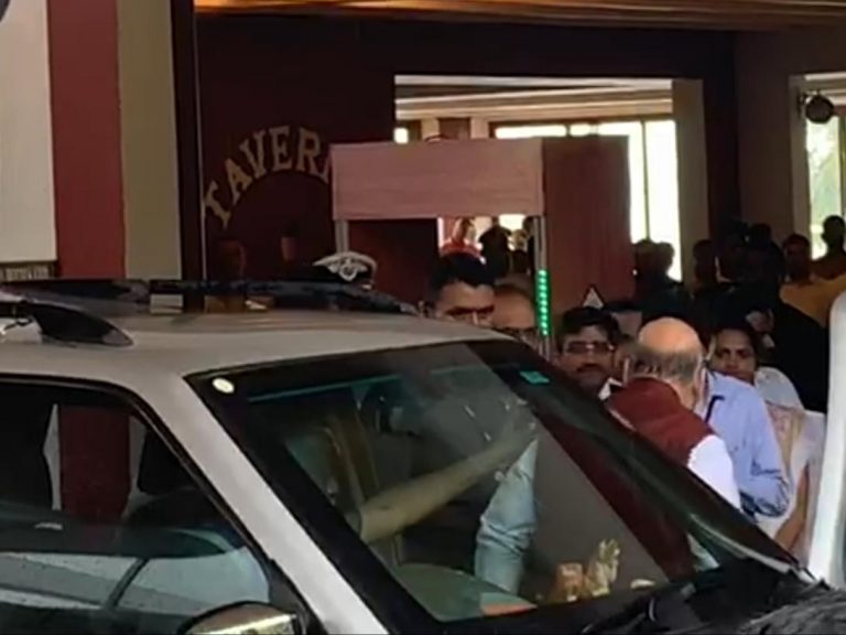 Union Home Minister Amit Shah arrives in Goa