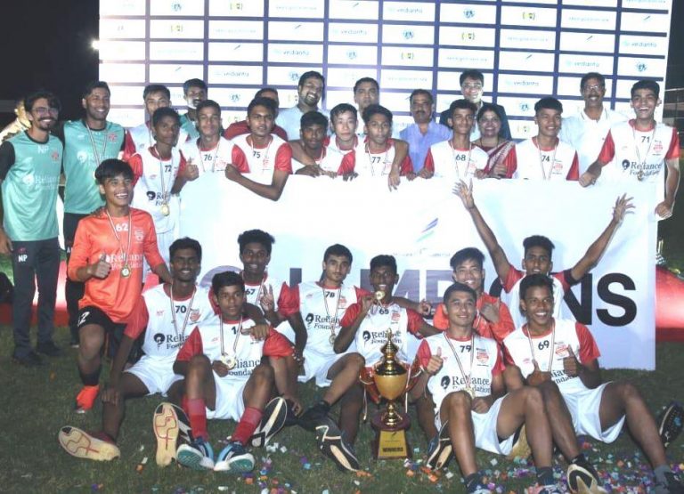 Reliance Foundation young champs crowned champions of the inaugural edition of Vedanta Youth Cup