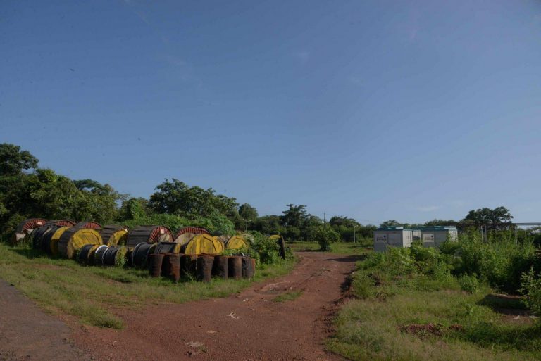 Collector inspects Panaji Smart City material dumped at Ribandar football ground