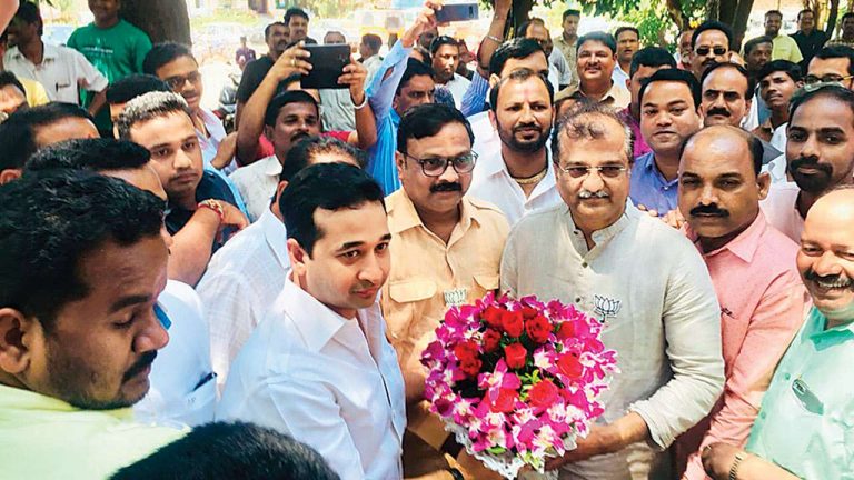 Narayan Rane’s son Nitesh joins BJP, to file nomination from Kankavali