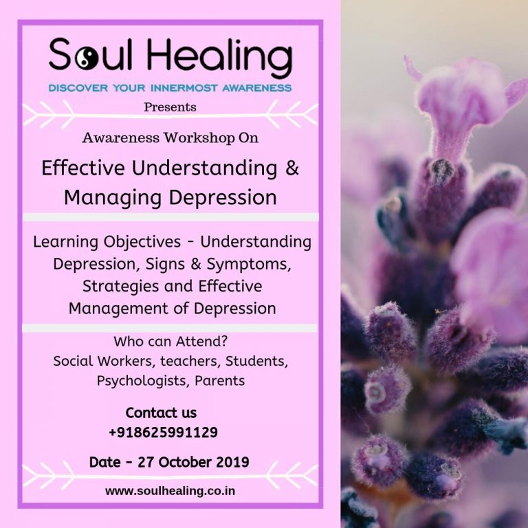 Soul Healing, Ponda to conduct workshop on managing depression on Oct 27