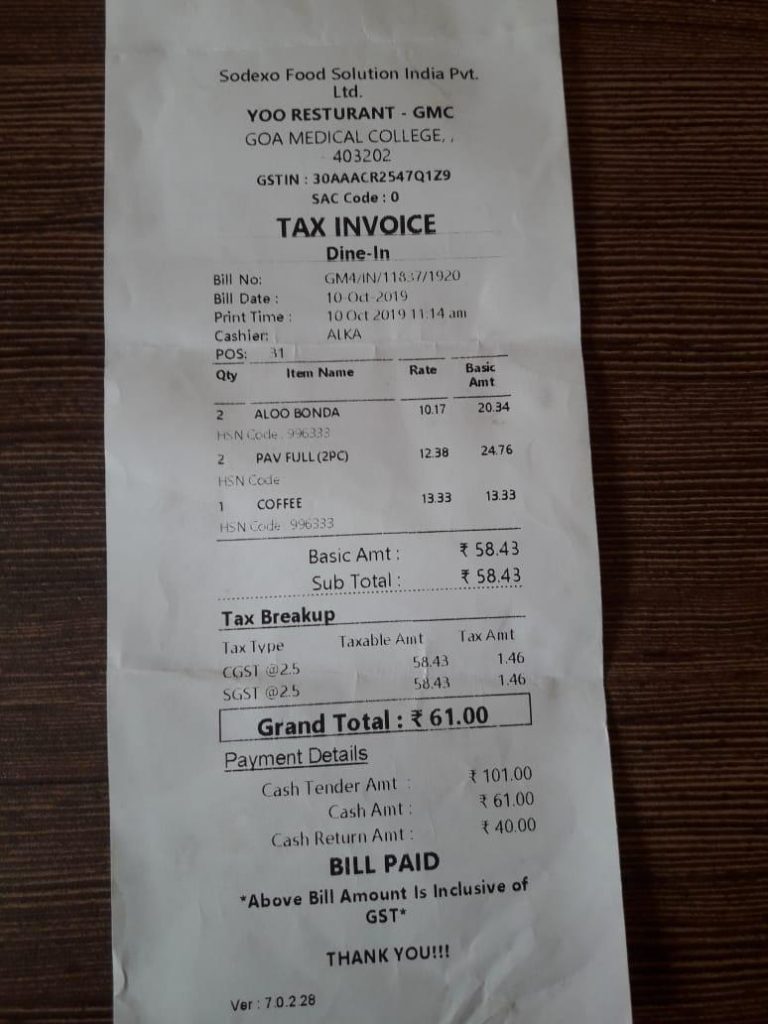 Now ‘pav’ costs Rs 12.38 in Goa Medical College Canteen