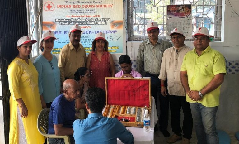 Indian Red Cross, Mormugao conducts free eye check up