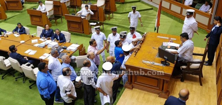 Assembly adjourned twice over Khaunte’s arrest  