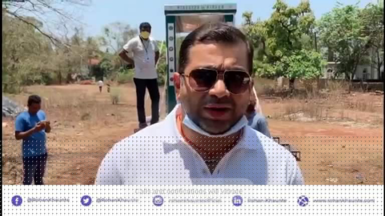 MLA Rohan Khaunte Introduces Goa’s First Human Sanitisation Mobile Kiosk In Porvorim