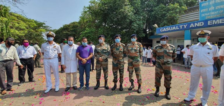 Indian Navy salutes Goa’s CovidWarriors, Vishwajit Rane terms it as emotional gesture