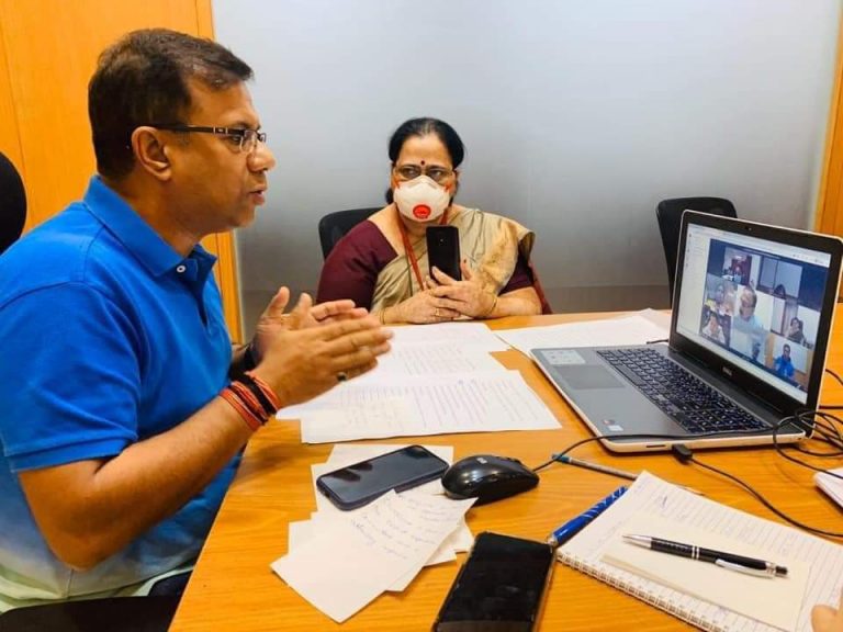 Vishwajit Rane held web conference with the members of ChildLine committee