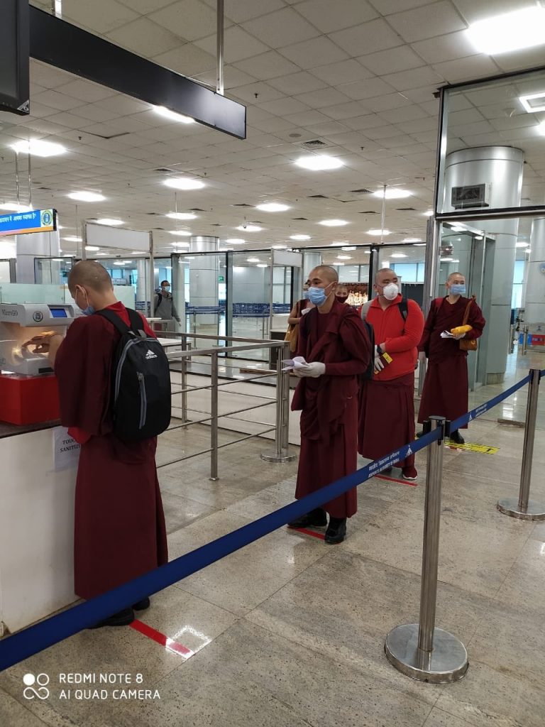 Monks stranded in Karnataka fly back to Mongolia via Goa airport