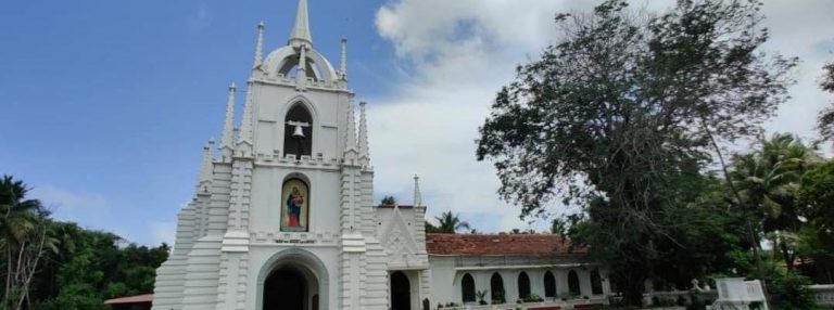 Work for beautifying Mae De Deus Church, Saligao begins