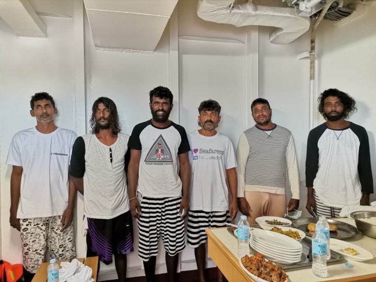 Coordination of rescue at sea beyond ocean boundaries by Indian coast guard -six srilankan fishermen rescued 170 miles east of Chennai