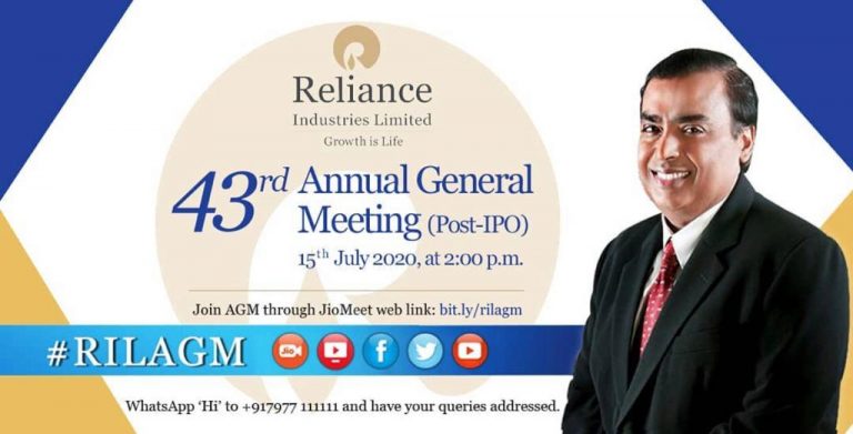 RELIANCE AGM 2020  WATCH LIVE ON  #GOA NEWS HUB  15th JULY, 2:00 PM