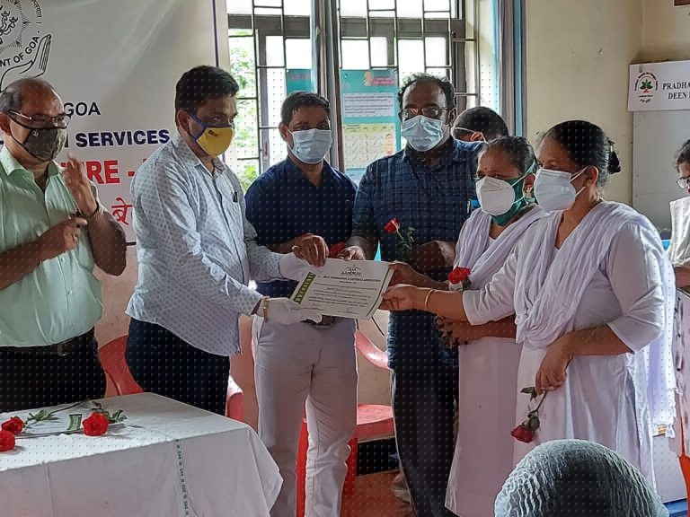 Covid warriors at PHC Betki felicitated