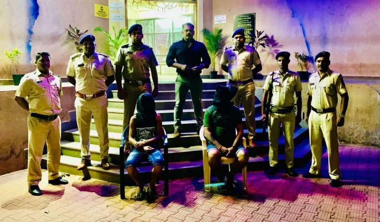 Beach Shack raided at Harambol by Pernem Police. Two arrested for possession of drugs.