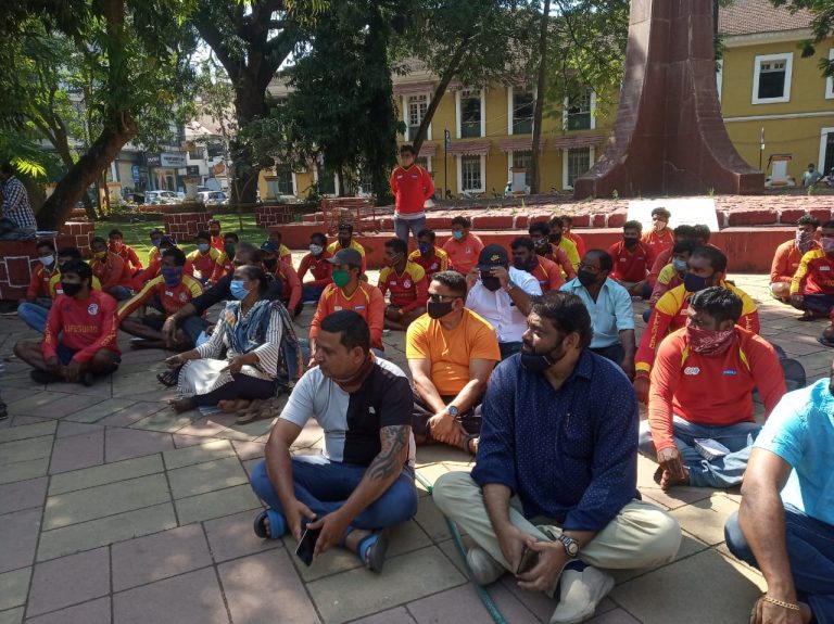 Goa Life Guards continue to protest as their demands remain unfulfilled