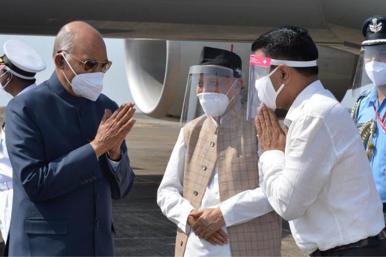 President of India arrives on his two-day-long Goa visit