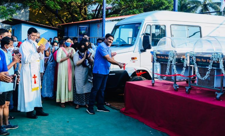 Vijai’s We For Fatorda dedicates new hearse van and three mobile morgues for Fatorda