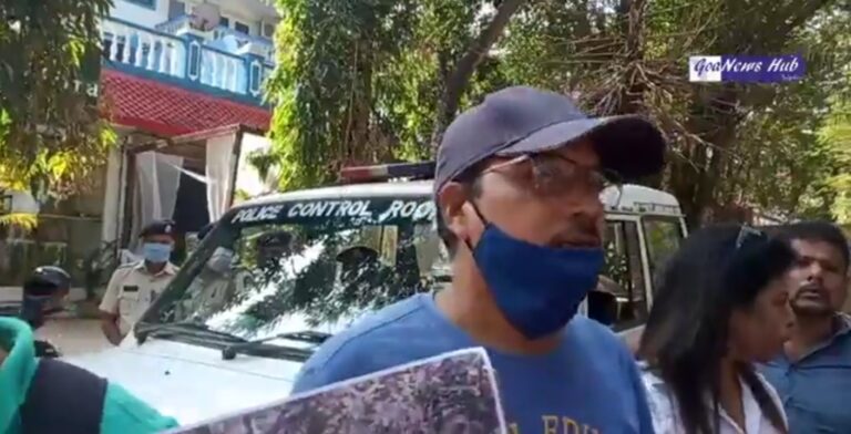 St Cruz-Teleigao residents protest outside Pauskar residence, postpone agitation after the assurance