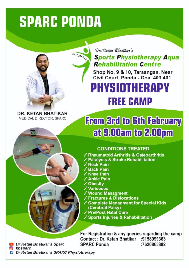 SPARC Ponda organises free three-day physiotherapy camp from today