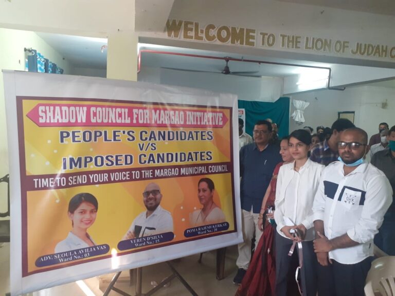 Shadow Council For Margao announces 3 candidates for upcoming MMC elections 