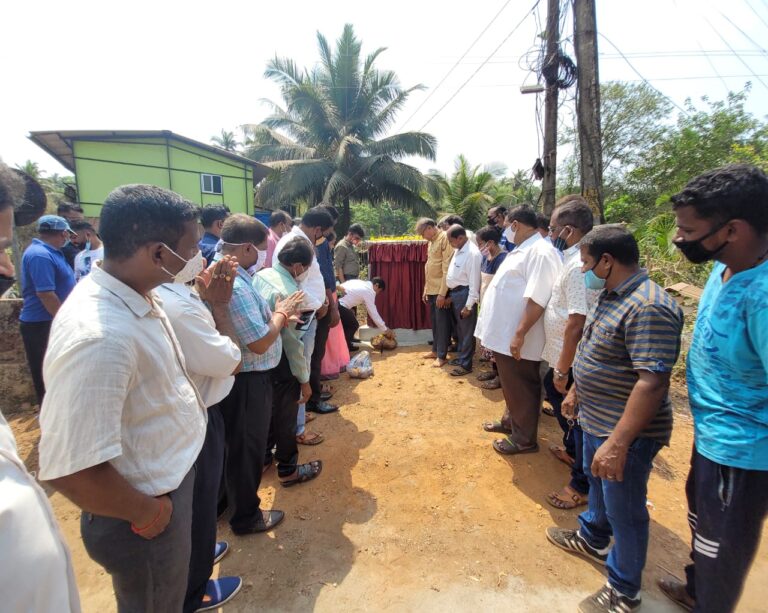Foundation stone laid for the retaining wall at Betul