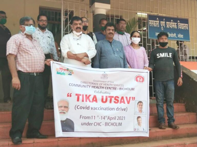 BJP Medical Cell (Goa) organised tika diwas today; vaccinated 483 people in Bicholim