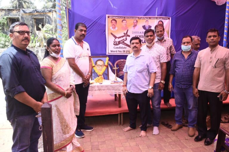 GPCC Vice president Sankalp Amonkar celebrates Ambedkar Jayanti