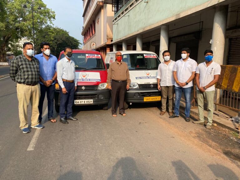 Youth Congress launches vehicles to pickup COVID patients & carry Oxygen cylinders