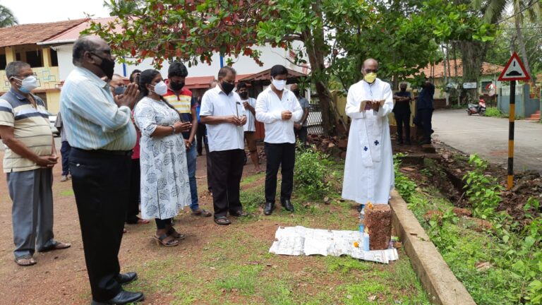 DyCM Babu Kavlekar inaugurated construction work of retaining wall of Avedem Church