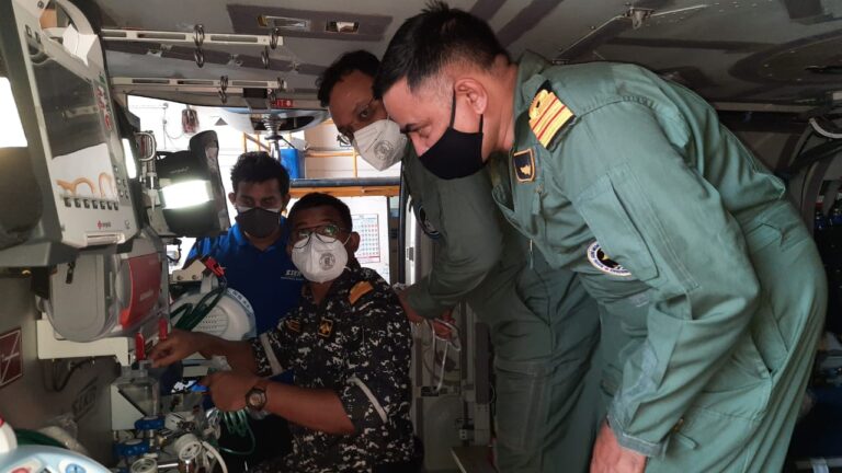 Navy converts its all-weather chopper into air ambulance for critical patients” evacuation