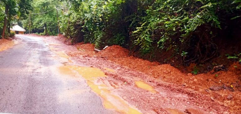 Nanus-Ganjem road continues to be in pathetic condition     Devendra Gaonkar