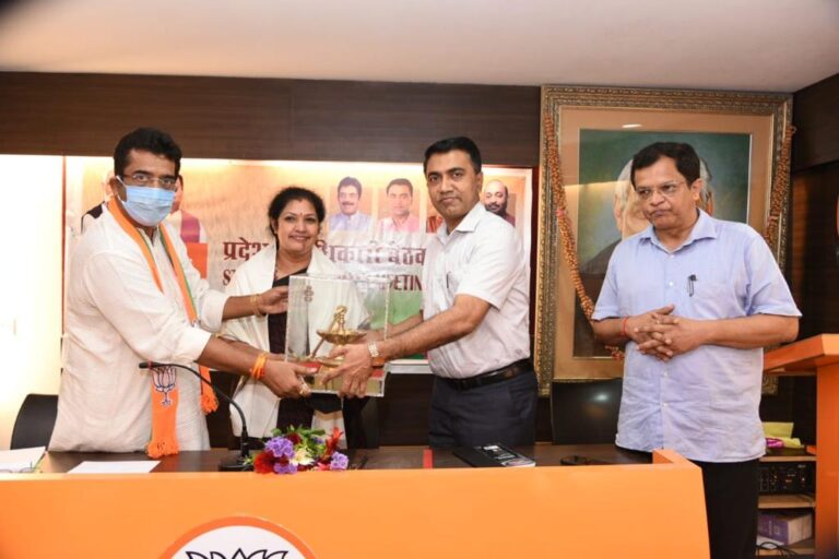 भाजपाच्या राष्ट्रीय सरचिटणीस गोवा दौऱ्यावर