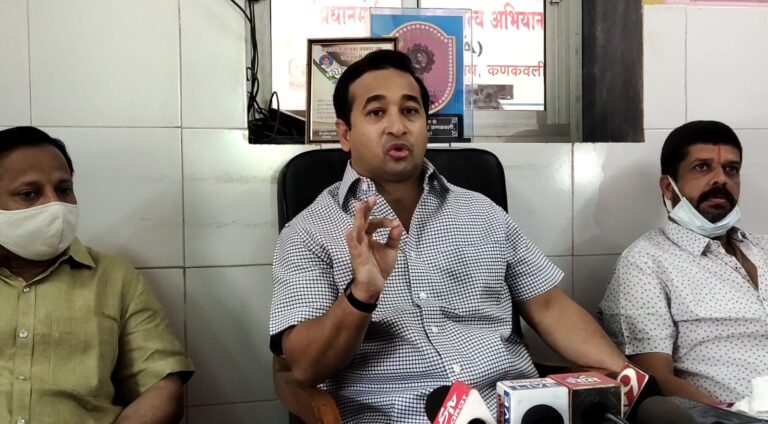 फडणवीस सरकारप्रमाणे पूरग्रस्तांना भरघोस मदत करा!  भाजपाचे आमदार नितेश राणे यांची महाविकास आघाडी सरकारकडे मागणी