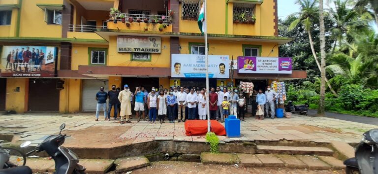AAP hosts Flag hoisting ceremony at new Benaulim office