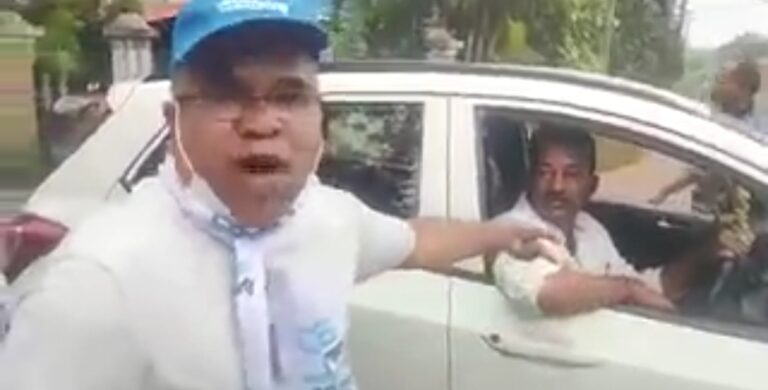 Sangolda Sarpanch Ulhas Morajkar& supporters attack media at AAP’s Saligao Rozgar Yatra