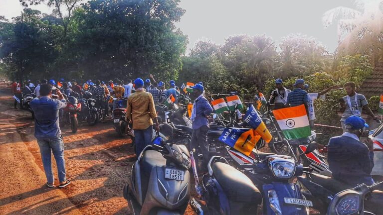 AAP Rozgar Yatra pulls large crowds at Ponda and Thivim today