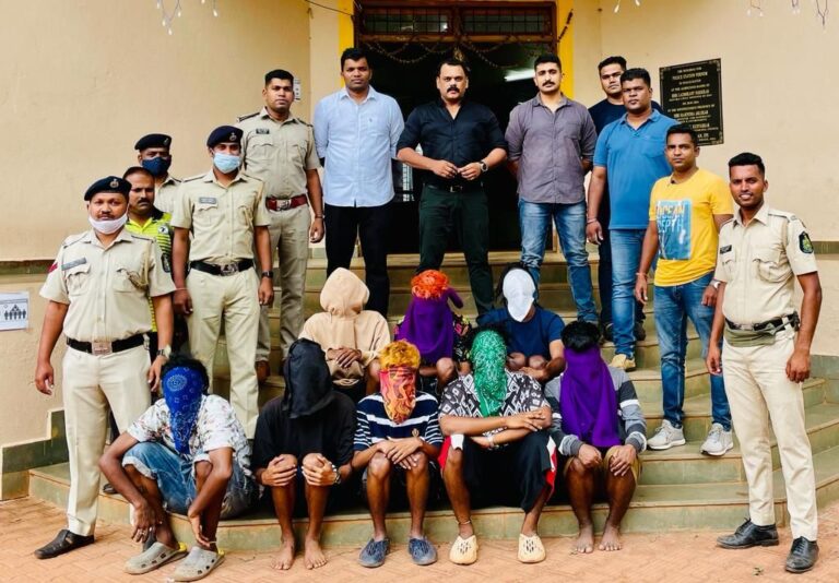 Pernem police station bust drugs peddlers gang from Mumbai, eight arrested.