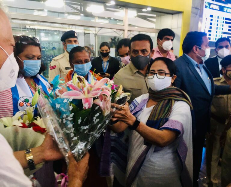 TMC supremo Mamata Banerjee arrives on two day Goa visit