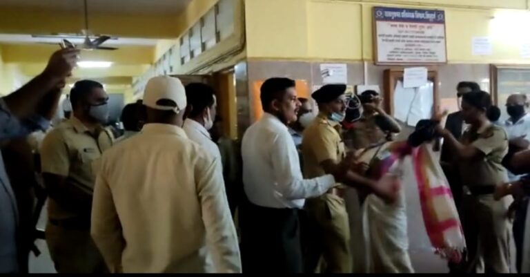 कणकवलीत मतदान केंद्रावर सतीश सावंत व संजना सावंत यांच्यात बाचाबाची